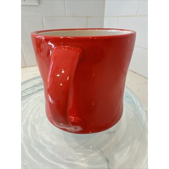 Anthropologie Ceramic Hand Painted Monogram Initial Mug Letter "Y" Red RARE - Picture 3 of 9